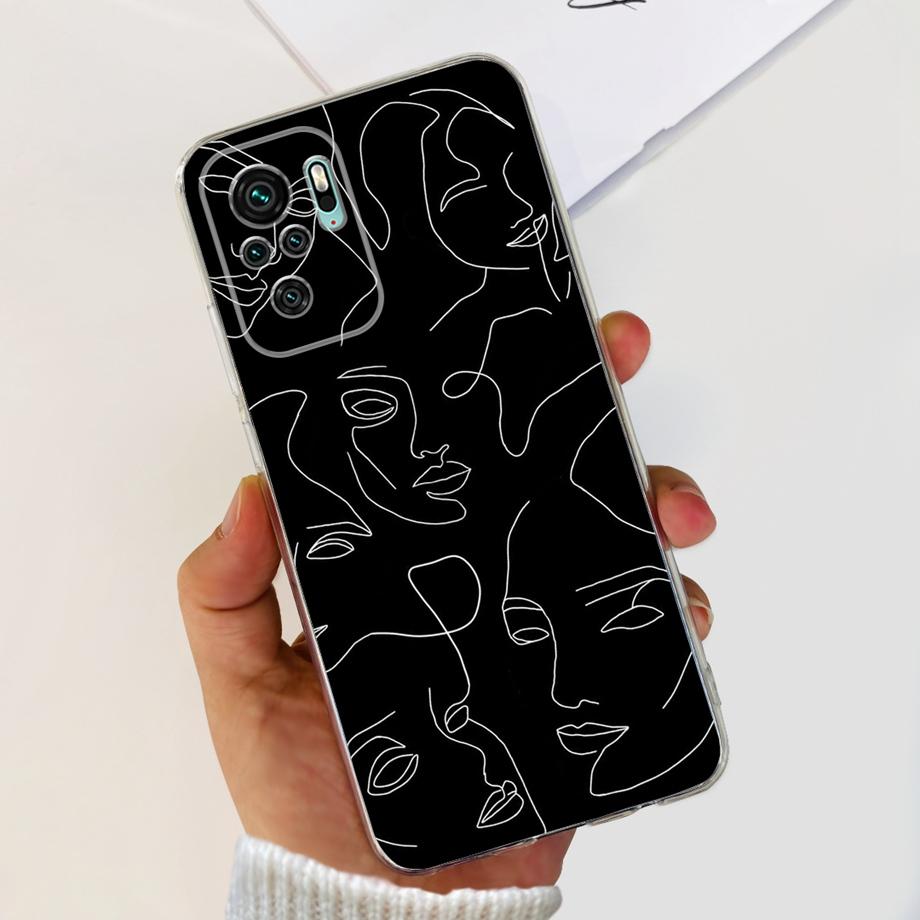 For Xiaomi Redmi Note 10 4G 5G Case Redmi Note 10 Pro 10 Lite Cover Soft TPU Slicone Clear Bumper Mi Note10 Lite Beautiful Capas