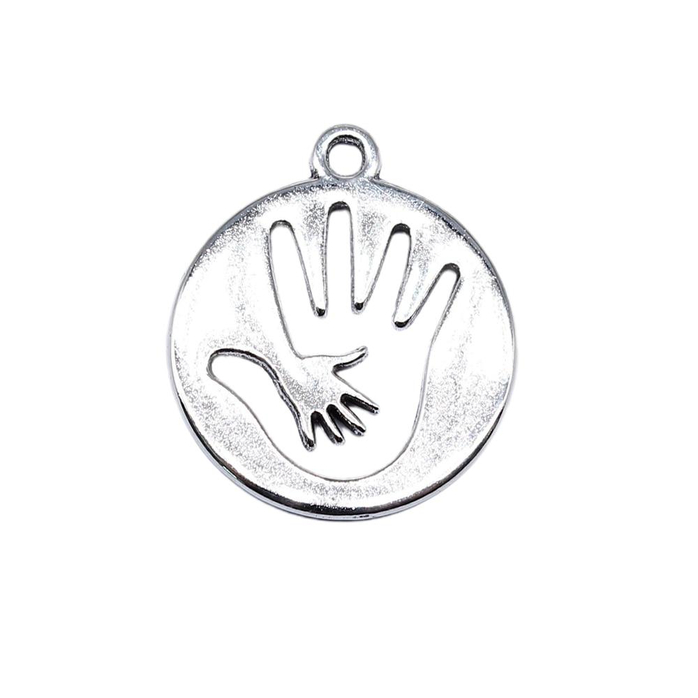 

10шт размер выреза подвески для рук подвески античное серебро цвет цинковый сплав 23х20мм