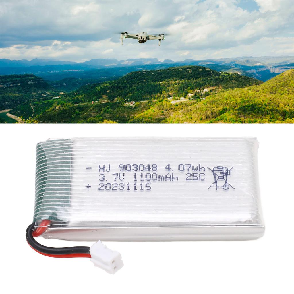 3.7V 1100mAh Battery With PH2.0 Connector Drone Flight Battery Li Po Light Weight RC Battery For X5S