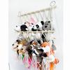 Cotton Stuffed Animal Storage Net With Wooden Rods For Nordic Style Room Decor Toys Blankets Soft