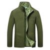 Winter Men's Polar Fleece Plus Velvet Thick Sweater Stand-up Collar Cardigan Cold-proof Warm Fleece Casual Simple Large Size