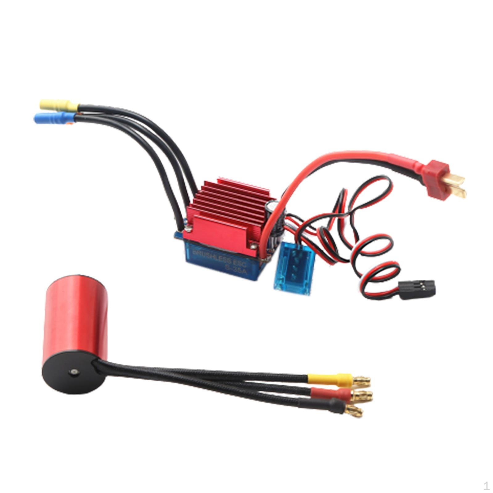 

4P Безколекторний двигун і 35A регулятор швидкості Водонепроникний для 1/10 1/12 Модель RC Автомобіля Модифікація Запасний 2800kv