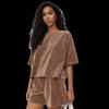 European and American New Fashion Loose round Neck Short sleeve Top Shorts Set Loose Top and Shorts Set