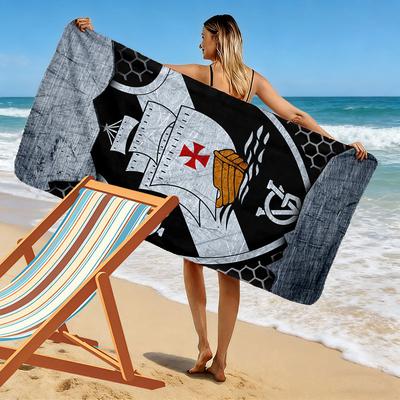 CR Vasco Da Gama Print Beach Towel, Large Soft Quick Dry Towel for Beach Camping Swimming