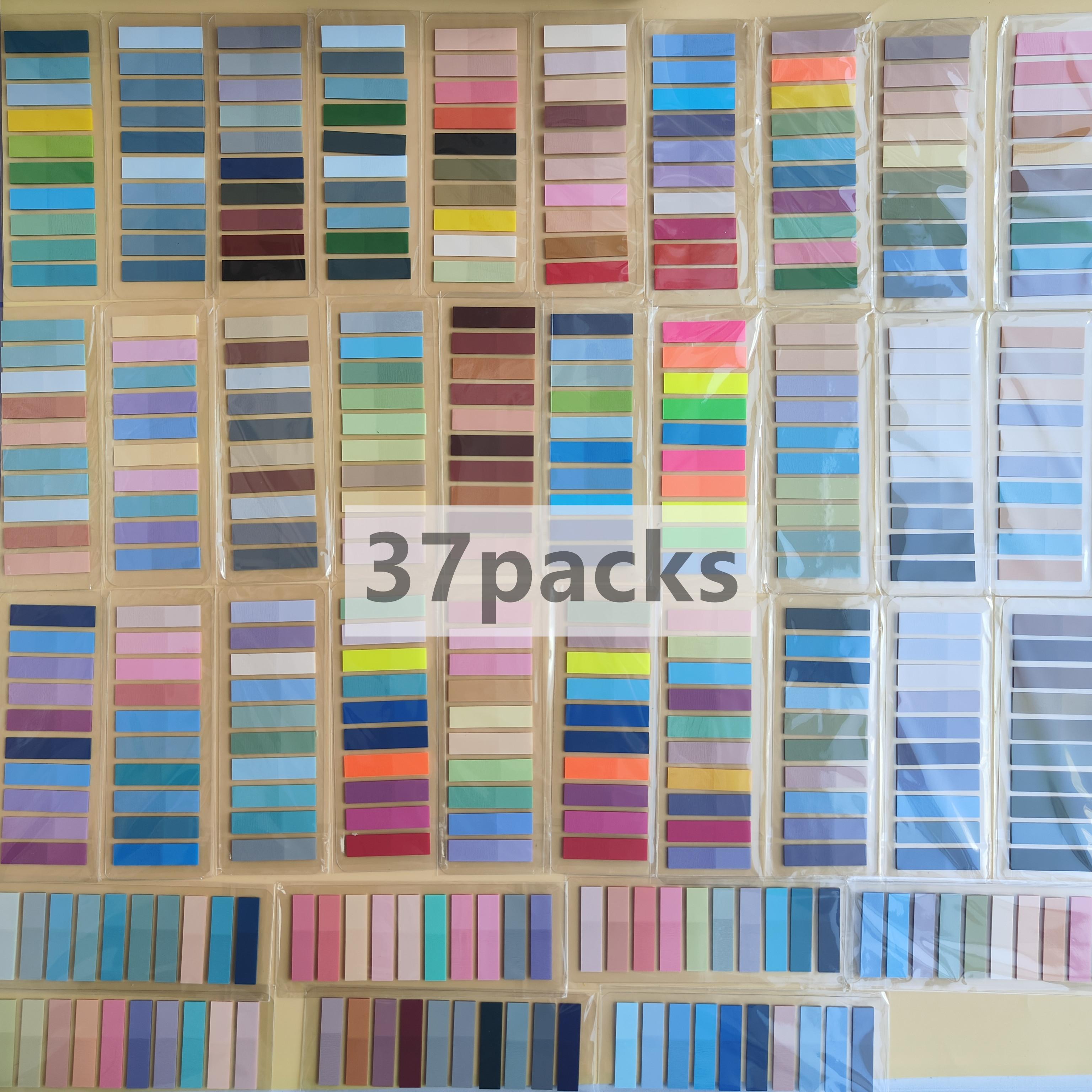 

KindFuny 37-Pack Transparent Sticky Notes Self-Adhesive Bookmarks Clear Tab Reading Markers Kawaii Cute Stationery for Organizat