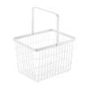 Yamazaki Jitsugyo Laundry Wire Basket M White Approx. W41 x D30 x H26.5cm Tower Laundry Basket with Handle 3160