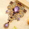 Crystal Pendant Brooch, Stylish and Exaggerated Corsage Accessory Pin, Court Brooch