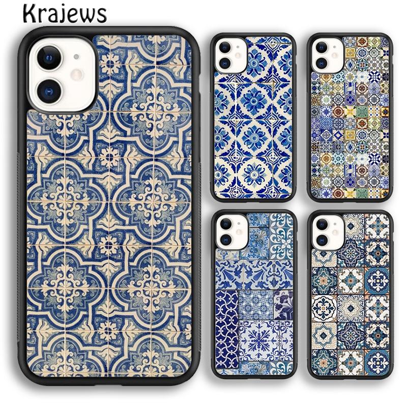 Moroccan Tiles Pattern Phone Case Cover For iPhone 17 Air 16 15 14 plus 12 13 pro max coque Shell Fundas