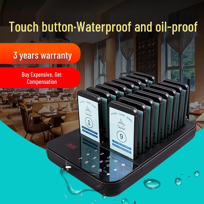 Milk Tea Shop Wireless 16-Unit Paging and Queue System