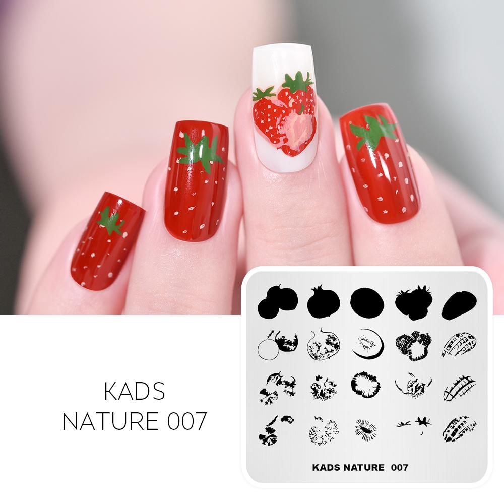 kads Nail Art Stamping Plates 63 Designs Nature Series Nail Template Stencil Plates for Nail Salon