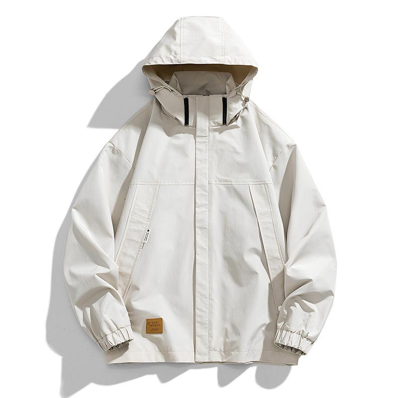 Tooling Jacket Men's Spring and Autumn New Loose Hooded Trendy Top Fat Fat Guy Large Size Coat