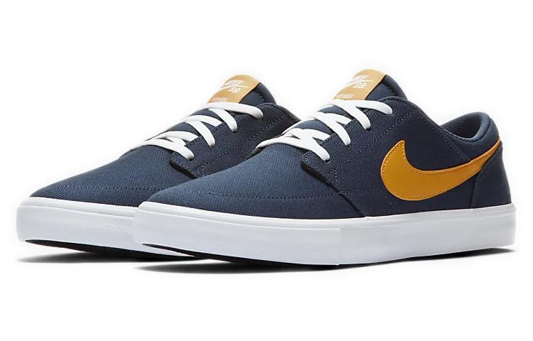 Men's Sneakers Nike Sb Portmore Ii Solar Cnvs 'Blue Yellow'