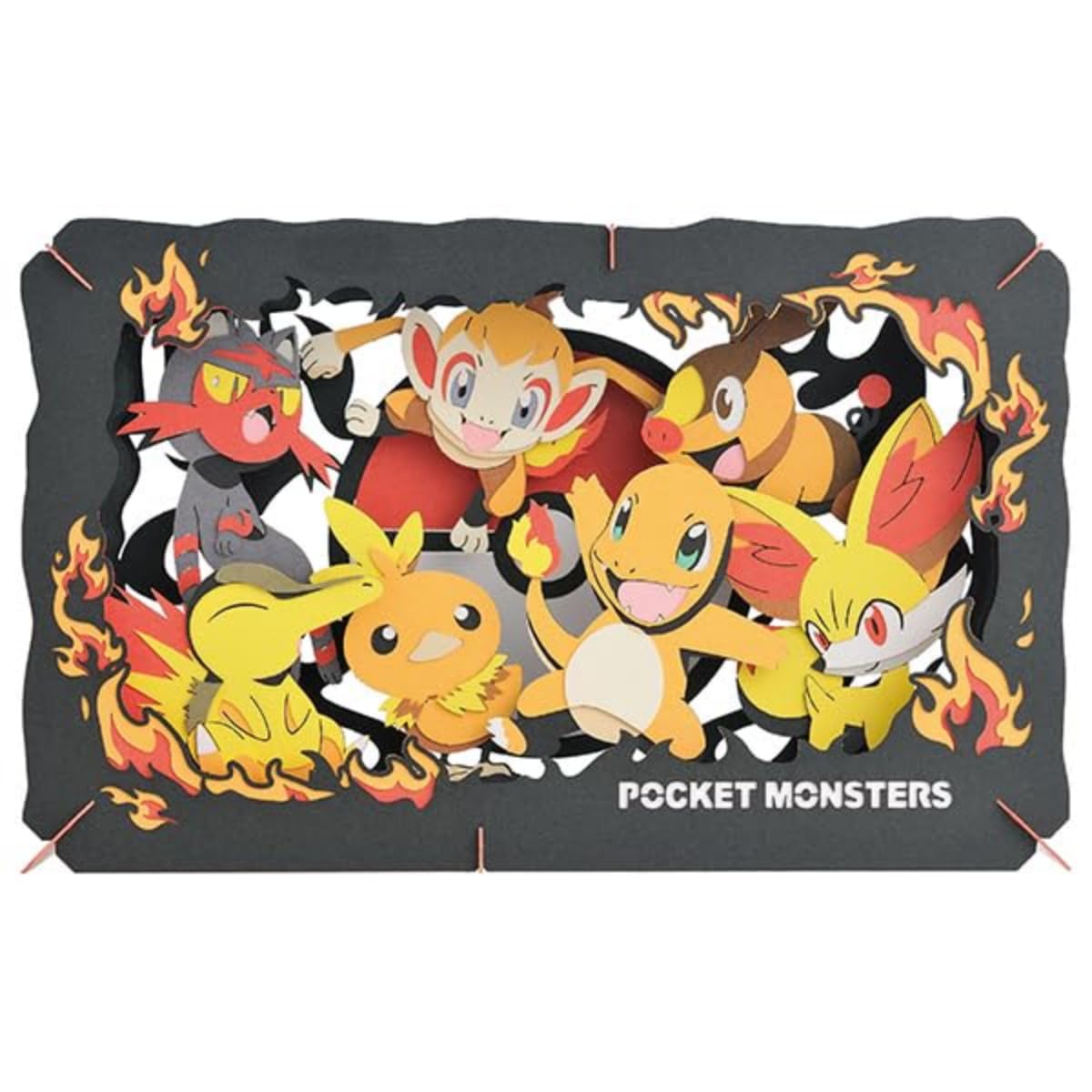 

Ensky Pokemon approximately H100 x W160 x made of paper PT-L07 TYPEFIRE, D42mm,