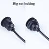 Black Nut Lock Car Accessories Electronics Panel Mount USB Extension Flush Mount Cable for Car with Thread