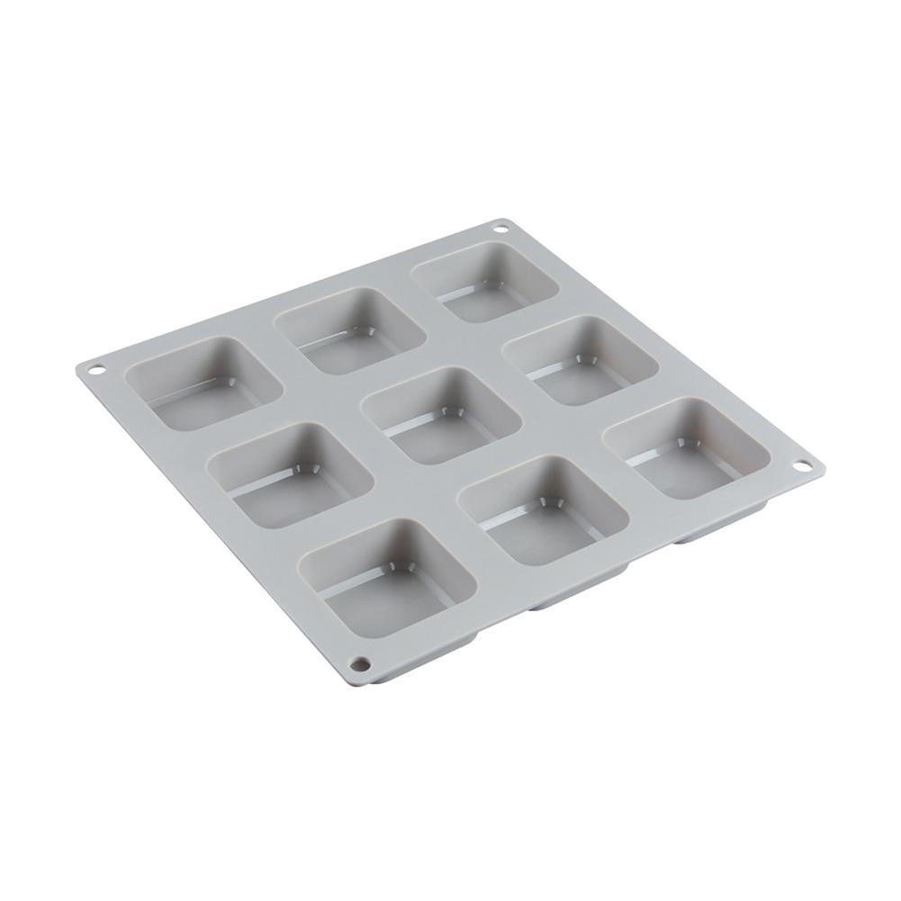 9 Grids Square Silicone Soap Molds Handmade Soap For DIY And Chocolate Kitchen Making Mold Supp K9W7