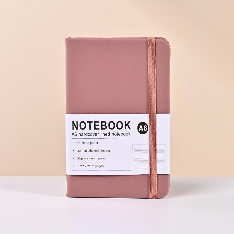 Exklusives PU-Leder-Notizbuch zum Zubinden mit elfenbeinfarbenen linierten Seiten - Macaron-Edition