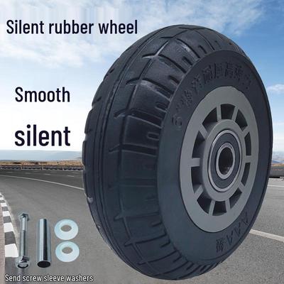 Silent Swivel Rubber Casters for Light To Heavy Duty: 3-8 Inch