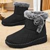 Snow Boots for Women In Autumn and Winter, Women's Midsole Cotton Shoes with Thick Fleece and Warm Cotton Boots