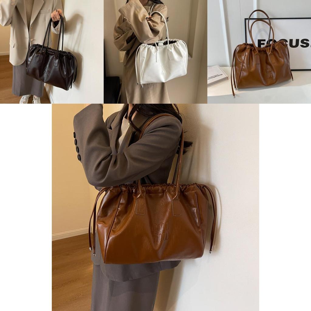 Street Style Womens Tote Bag With Splicing Detail And Single Shoulder Strap