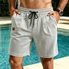 Men's Quick Dry Beach Shorts, Loose Fit Casual Knee Length Summer Shorts