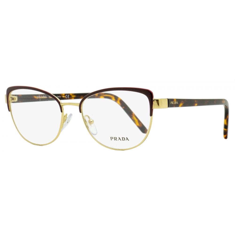 

Очки женские овальные Prada VPR 63X 09B 1O1 Золотые Гавана 53 мм