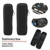 Estojo Preto Rígido para Canetas Estilo Minimalista Estojo para Lápis Estojo de Malha para Fones de Ouvido Organizador de Pincéis de Maquiagem Estojo com Zíper para Lápis Material Escolar