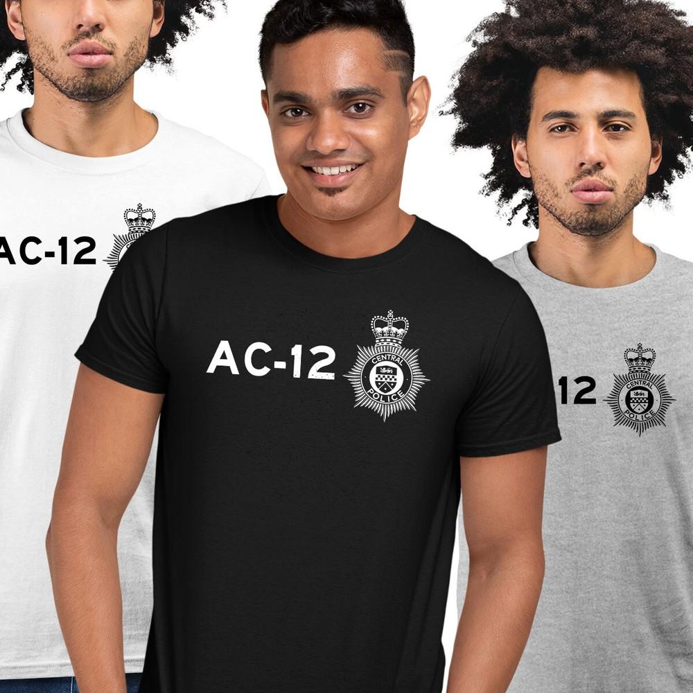 TV Series 6 AC12 Line Of Duty Mens Printed BBC TShirt Inspired By Police Logo L