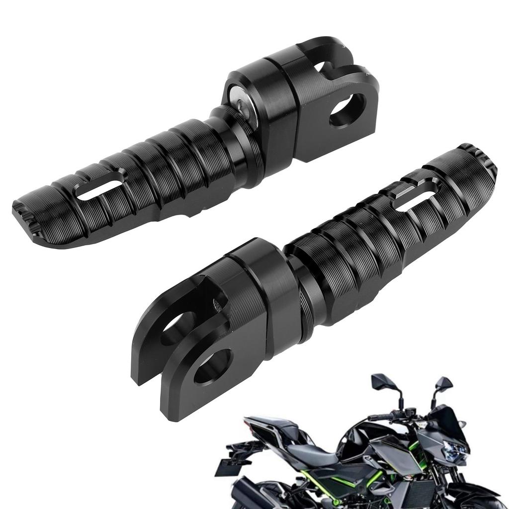 Pair of Front Foot Pegs Aluminum Alloy Pedals Fit for Kawasaki Ninja Z125 PRO Z250 SL Z400 Z900