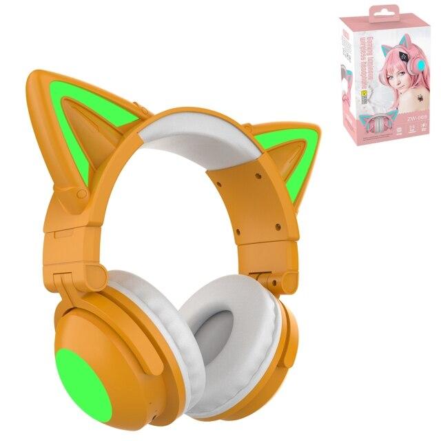 Buy RGB Cute Cat Wireless Headphones 
