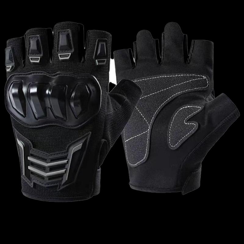 Bituozhe Unisex Hard Shell Half-Finger Cycling Gloves