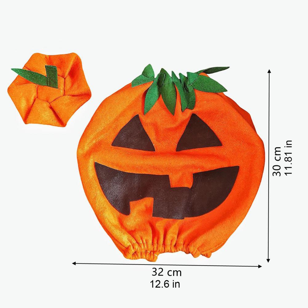 Porch Goose Clothing Festive Halloween Pumpkin Goose Costume with Lawn Goose Shirt Outfit Elastic Rope Hat for Outdoor Garden