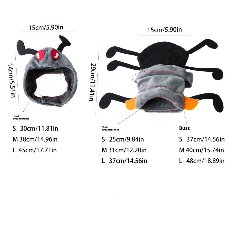 

Funny Plush Ant Creative Cat Small Dog Transformation Costume With Cap Warm Clothing Party Festival Decoration Cosplay Clothing L