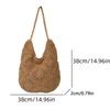 Lazy Style Crochet Shoulder Bag Large Capacity Tote Bag Trendy Women Straw Woven Bag  Ladies