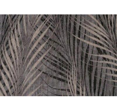 Brown Palm Leaf Vinyl Wallpaper On Non-Woven 10M
