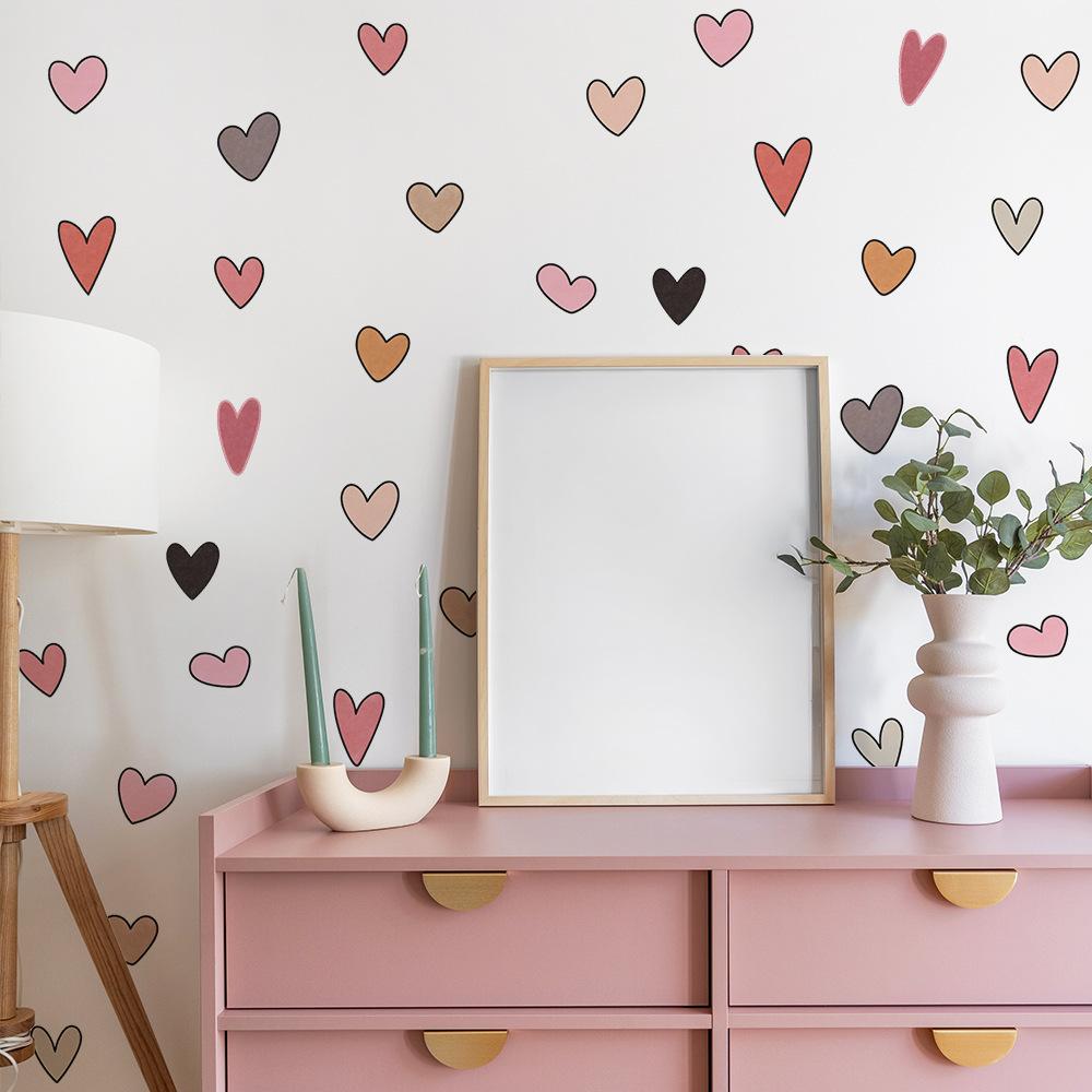 Inimă Pictată Combinată Dormitor Cameră Copii Decorațiune și Înfrumusețare Acasă Autocolante de Perete