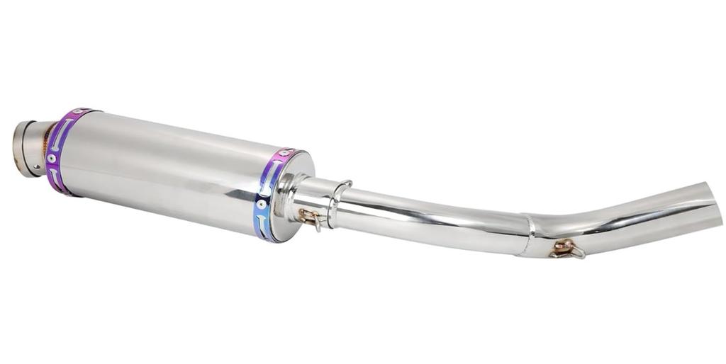 Stainless Steel Exhaust Pipe for Honda Heavy Bass Exhaust Stainless Steel Universal Aftermarket Part for Monkey, Gorilla, Dax, Chaly, Cub, Etc. Sound.