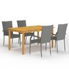 Day and Night - Day and Night Garden Dining Set 5 Pieces Gray