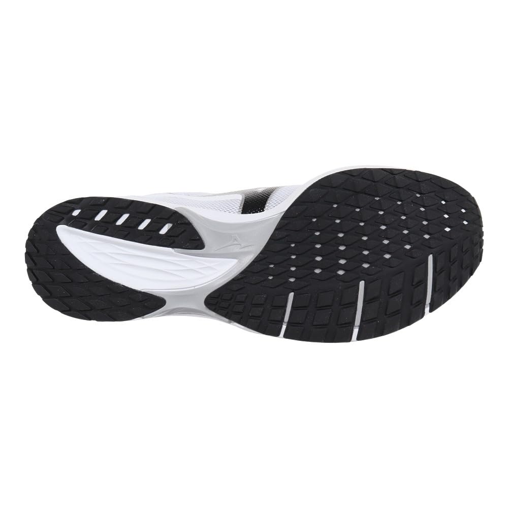 Mizuno Duel Sonic 3 Running 2E Shoes, White/Dark Gray/Black, 26.0 cm,