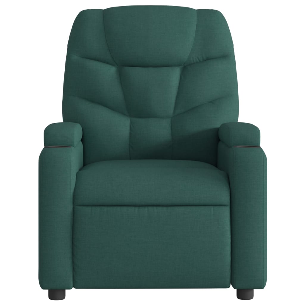 Massage Relax Chair Dark Green Fabric