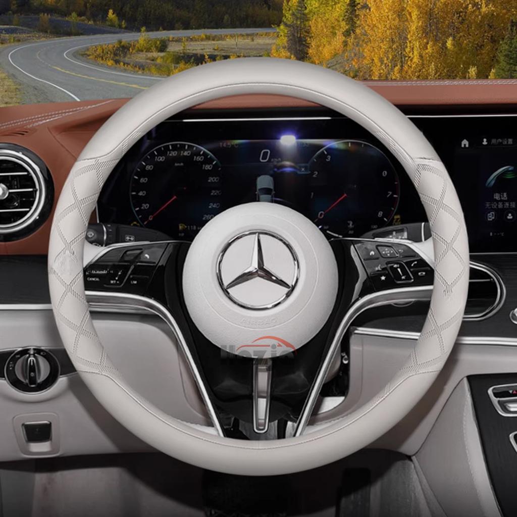 Leder Lenkradabdeckung für Mercedes Benz G500 A180 W204 W205 W210 GLC W212 W124 W219 W203 W202 W447 W169 Zubehör