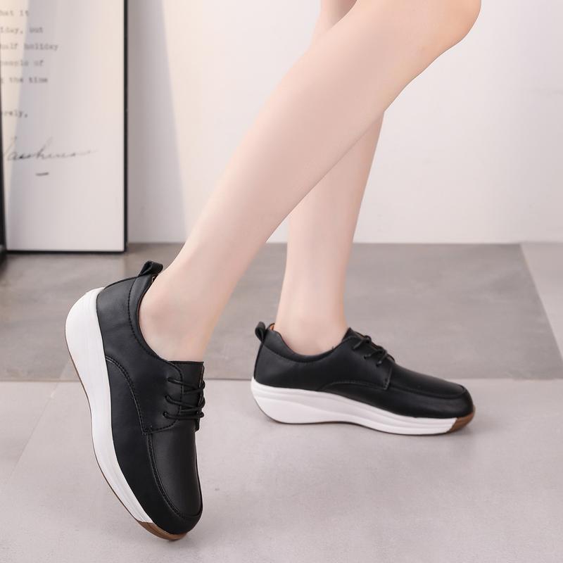 Women's Leather Boots Driving Comfort Women’s Wedge Sneakers Casual Nurse Loafers for Girls Walking Minimalist Summer Maternity Shoes for Women