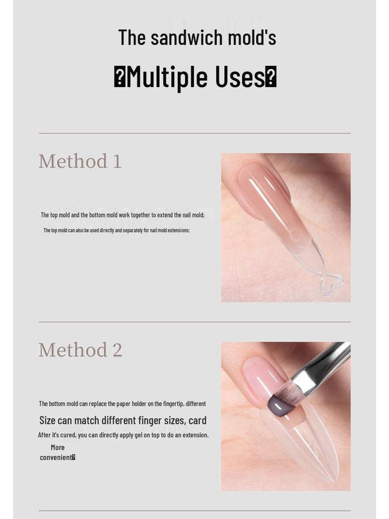 2025 Quick Extending Sandwich Gel Polish - No Paper or Mold Needed, Salon Exclusive