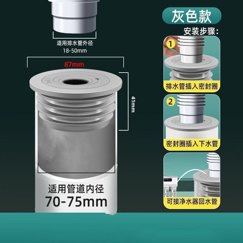 YIXI 70/75mm PVC Drain Pipe Sealing Plugs, 6-Pack