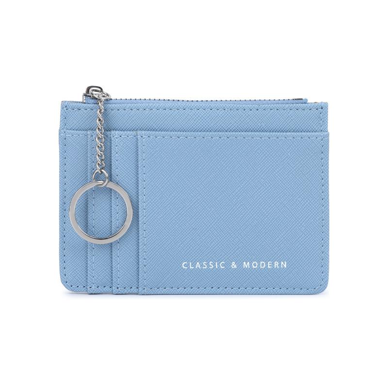 Card bag Thin women's mini keychain Multi-card holder change bag wallet