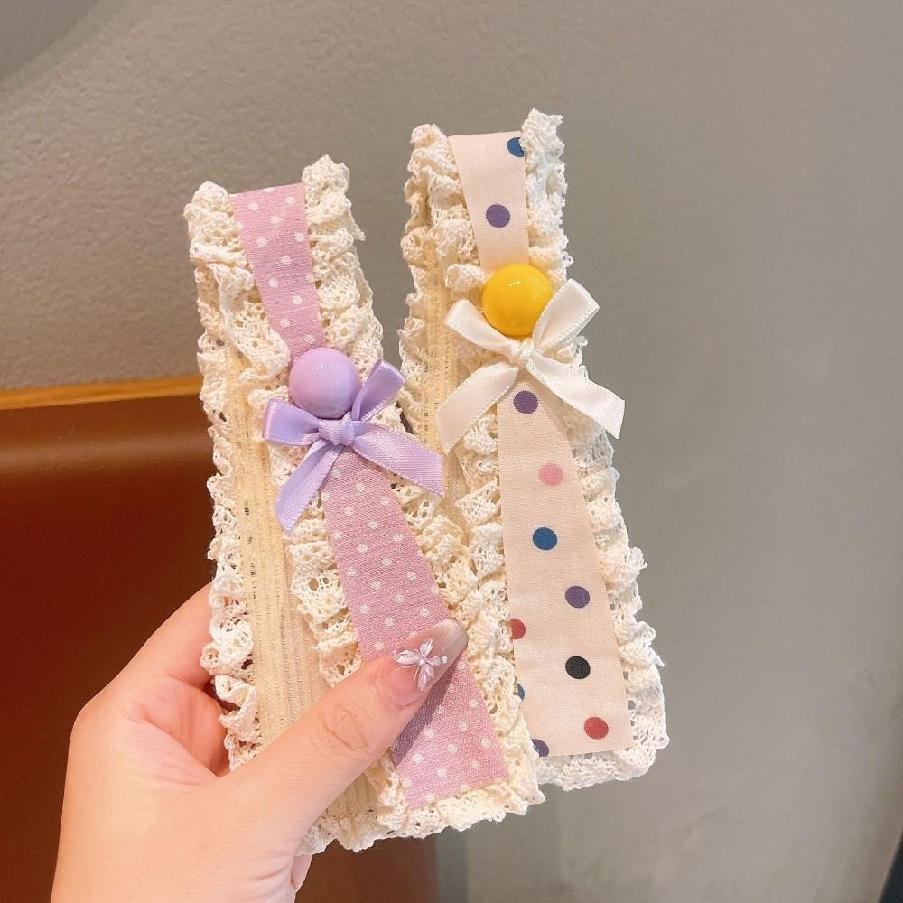 Openwork Lace Trim Paste Headband Contrasting Fabric Patchwork Hair Accessories Party Hairstyle