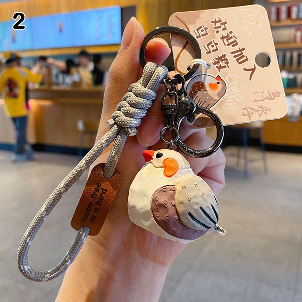 

Resin Bird Keychain Exquisite Bag Pendant Cute Pearl Bird Key Chain Couple 2