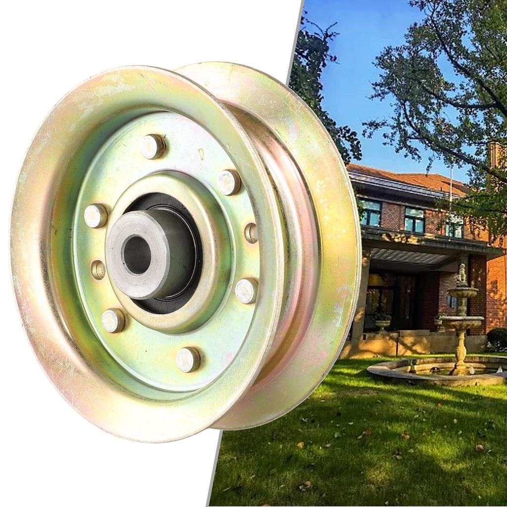 For Craftsman Mower Idler Pulley Compatible with 42 Deck 3 7/8 Diameter 1 1/4 Overall Height 3/8 Mounting Hole