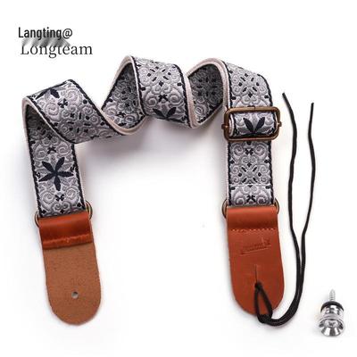 Jacquard-Stickerei Ukulele Schultergurt im ethnischen Stil