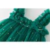New Christmas Dress Stars Moon Strapless Dress Princess Mesh Shaggy Dress Children's Halter Dress Holiday Dress
