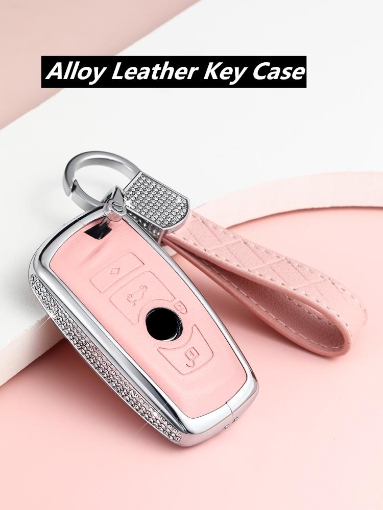 Leather Car Key Case For Bmw X1 X3 X4 X5 X6 E38 E39 E46 E83 E60 E34 F30 F10 E53 F10 G30 G38 1 3 5 7 Series For Bmw Accessories